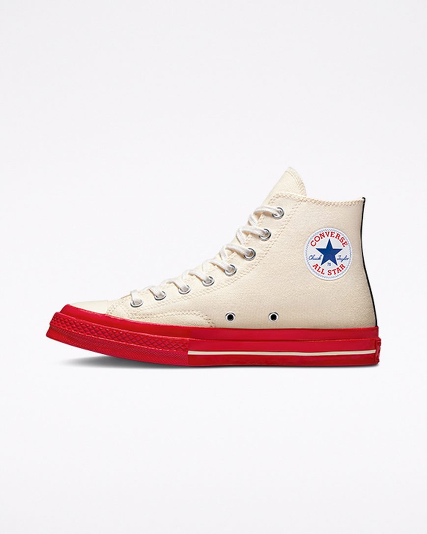 Dámské Boty Vysoké Converse x Comme des Garçons PLAY Chuck 70 Červené | CZ JPYL49